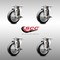 Service Caster 4 Inch 316SS Black Polyurethane Wheel Swivel Top Plate Caster Set with Brake SCC SCC-SS31620S414-PPUB-BLK-TLB-4 - alternate 3